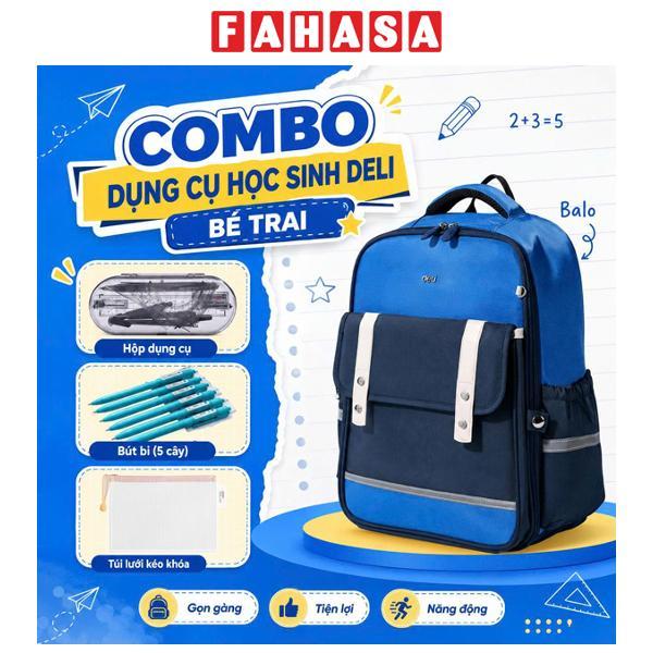 Combo Dụng Cụ Học Sinh Deli Bé Trai