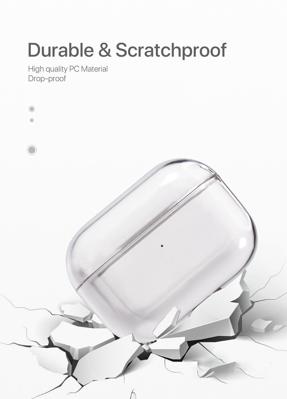 Bao case chống sốc trong suốt cho Airpods Pro 2 2022 hiệu Likgus Clear Shell - Hàng nhập khẩu