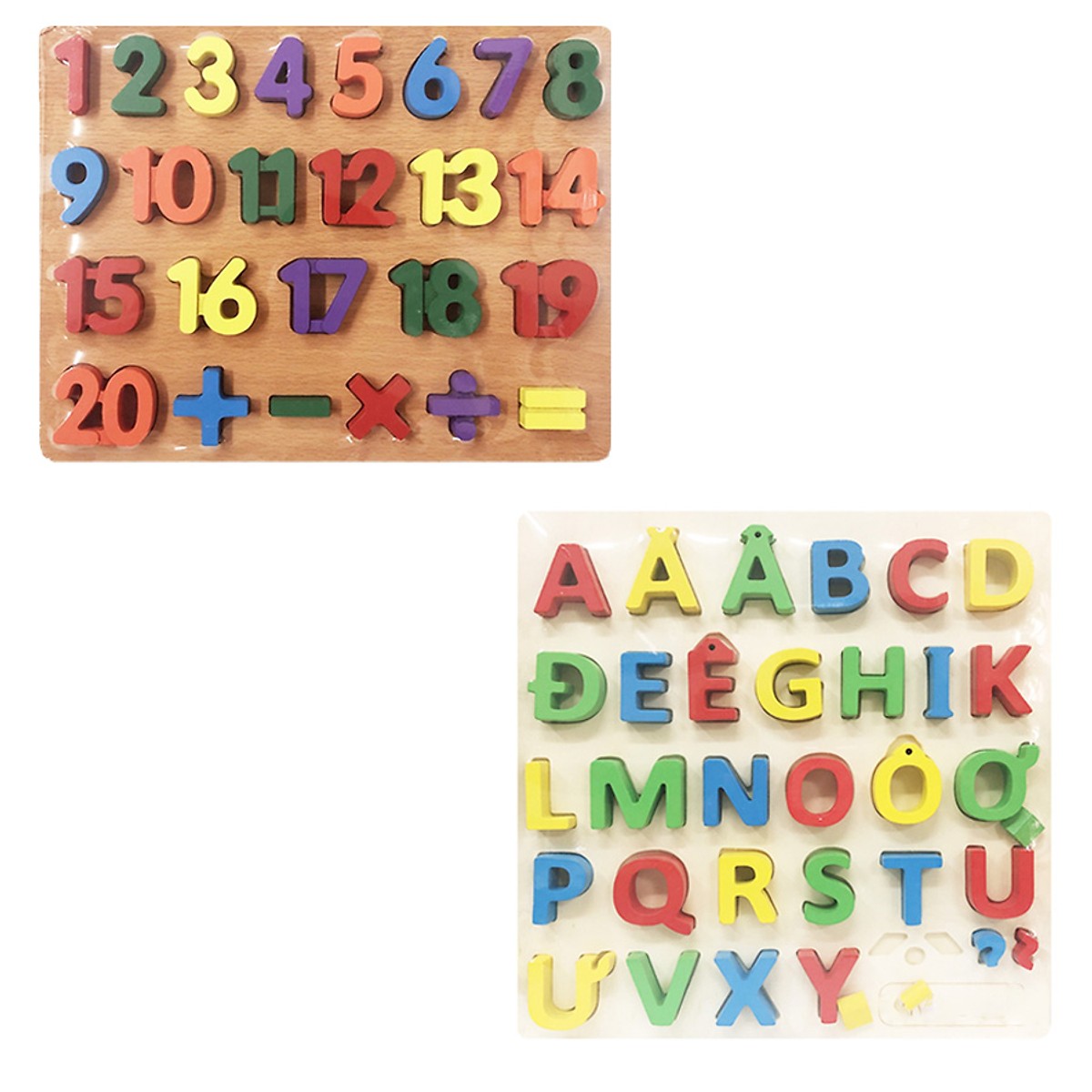 Combo 2 Bảng nổi: Bảng 20 Số Cộng Trừ - Bảng Nổi Tiếng Việt In Hoa Mykids