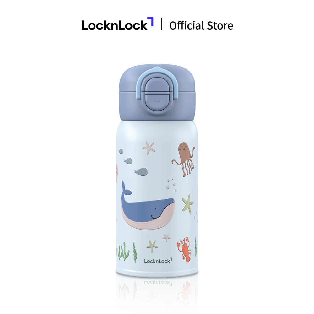 Bình giữ nhiệt LocknLock 350ml cho bé School Fit Pick Dual Cap Tumbler LHC3400 nắp uống kép - Hàng Chính Hãng - JoyMall