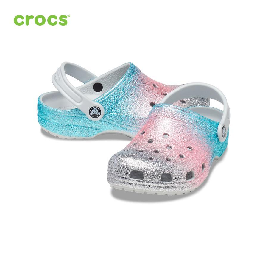 Giày lười trẻ em Crocs FW Classic Clog Kid Glitter Shimmer/Multi - 206993-0ZT