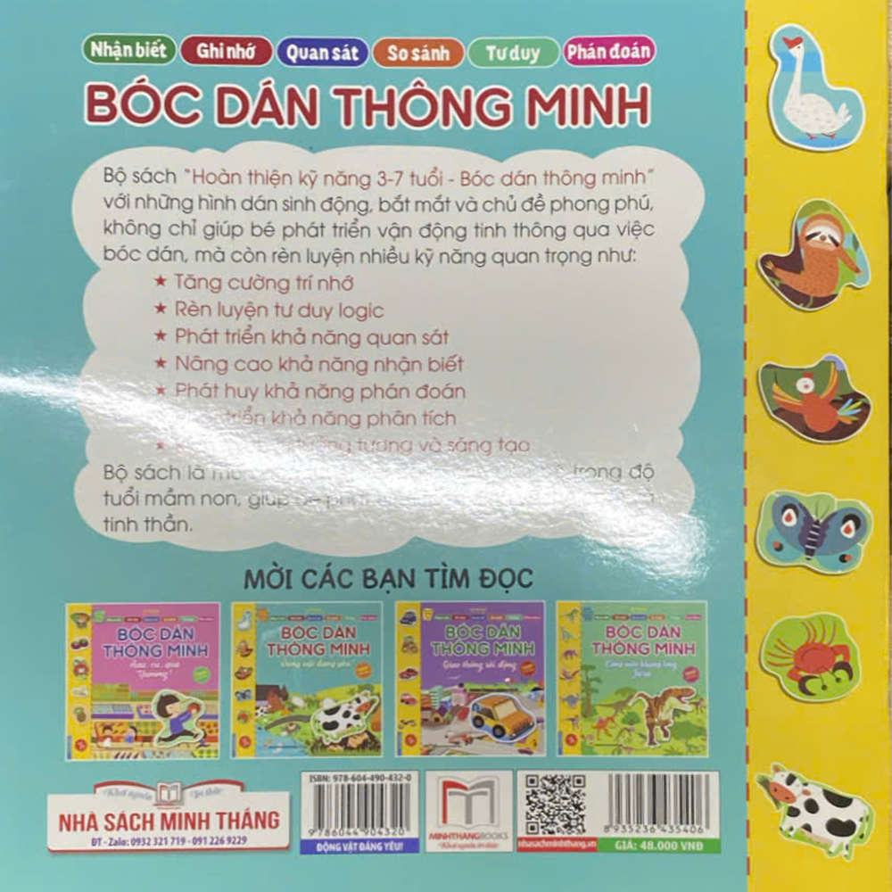 Bóc Dán Thông Minh - Công viên khủng long Jura/Giao thông sôi động /Động vật đáng yêu/Rau, củ, quả YUMMY