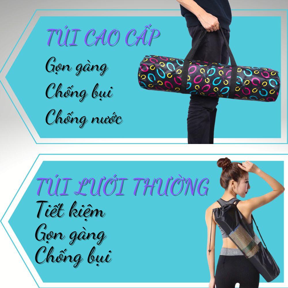 THẢM TẬP YOGA , THẢM TẬP GYM TPE ĐỊNH TUYẾN CAO CẤP 2 LỚP 6MM VÀ 8MM