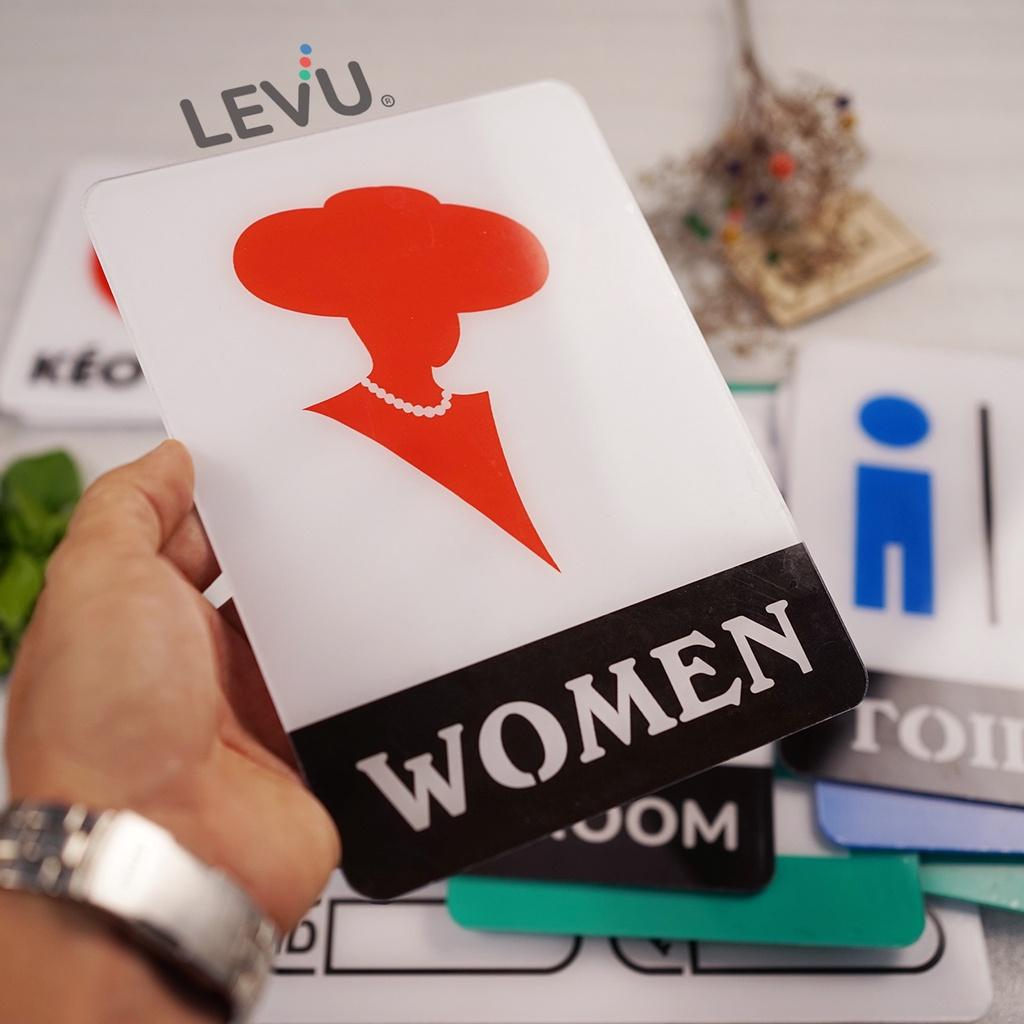 Bộ bảng mica Men - Women dán cửa phân biệt phòng toilet Nam Nữ