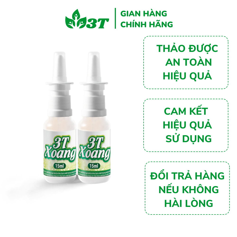 Combo 2 Xịt Mũi 3T Xoang hỗ trợ điều trị Viêm Xoang, Viêm Mũi Dị Ứng, Tắc Nghẹt Mũi, Sổ Mũi, Đau Nhức Đầu Do Xoang