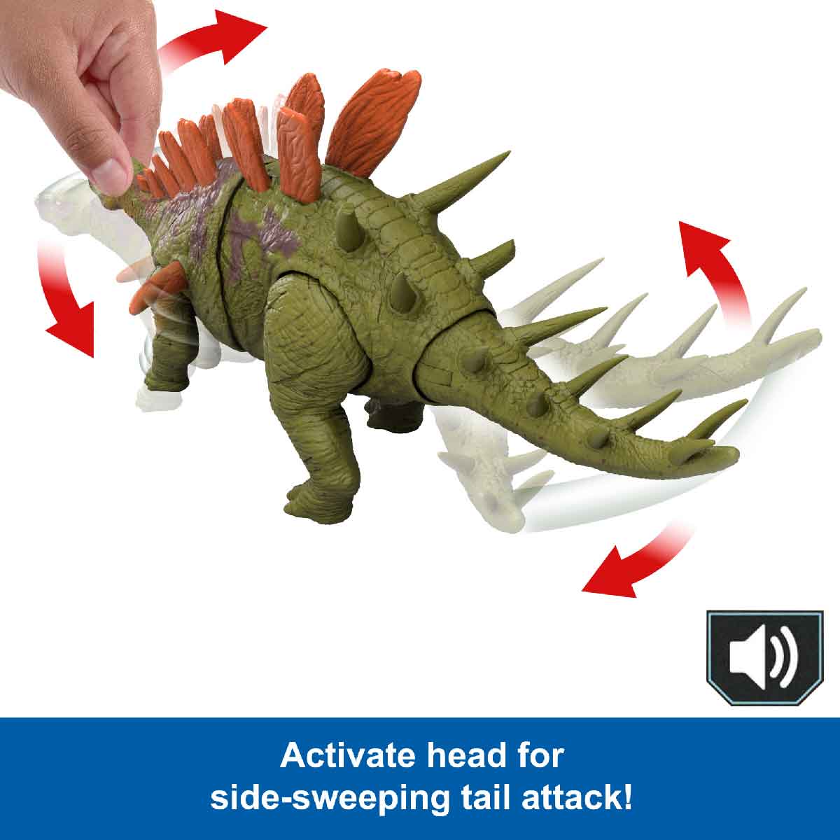 Đồ Chơi Mô Hình Khủng Long Kentrosaurus Có Âm Thanh JURASSIC WORLD MATTEL JCL65/HLP14