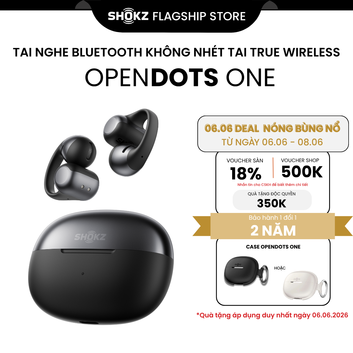 [MỚI] - Tai Nghe không nhét tai True Wireless OpenDots One E310 - Bảo Hành 2 Năm - Hàng Chính Hãng
