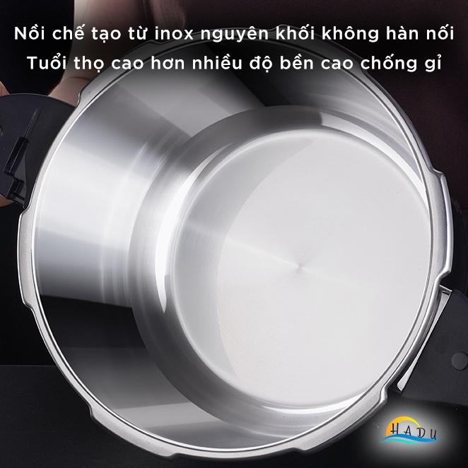 Nồi áp suất đa năng bếp từ inox 304 cao cấp độ bền cao chống cháy nổ hầm nhanh hơn tiết kiệm năng lượng van xả chéo HADU