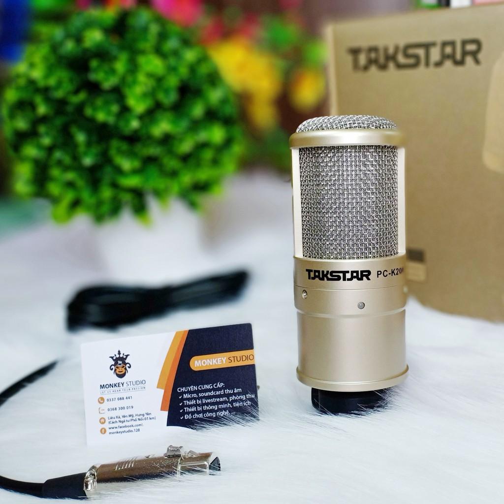 Mic thu âm Takstar PC-K200 Thu Âm Hát Livestream Phòng Thu Chuyên Nghiệp Âm Thanh Sống Động - Hàng Chính Hãng