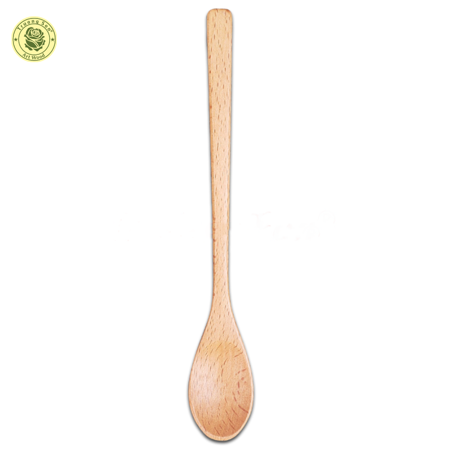 Muỗng Gỗ Beech Búp Sen Lớn Dài 20 Cm - Đồ Gỗ Nhà Bếp Thương Hiệu Trường Sơn 