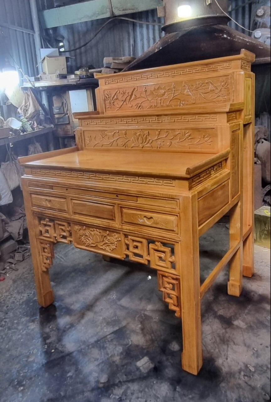 Bàn thờ 3 tầng bàn thờ phật bàn thờ gia tiên màu sáng BT02