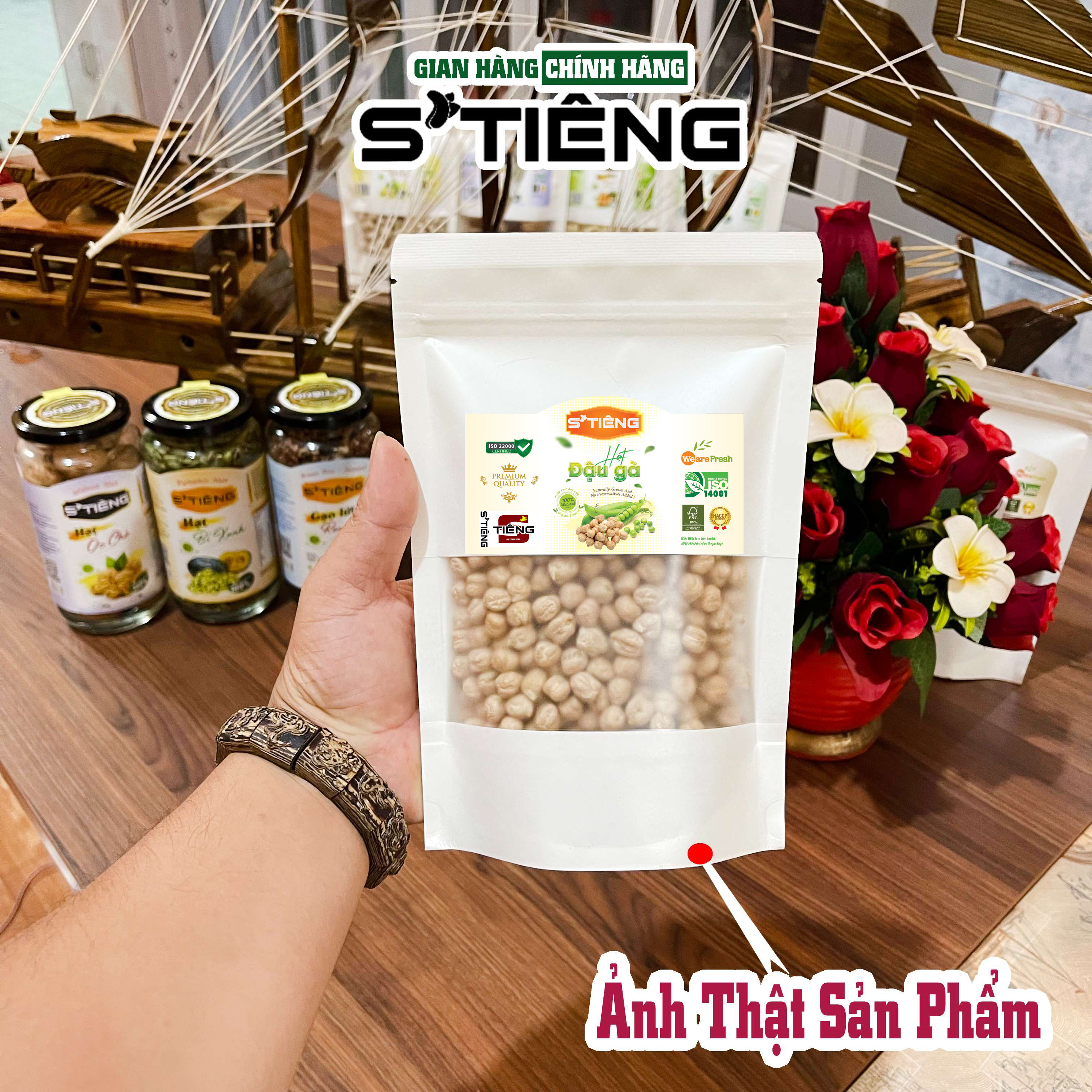 500Gr Hạt Đậu Gà Trắng Sống S'TIENG Chế Biến Món Ăn