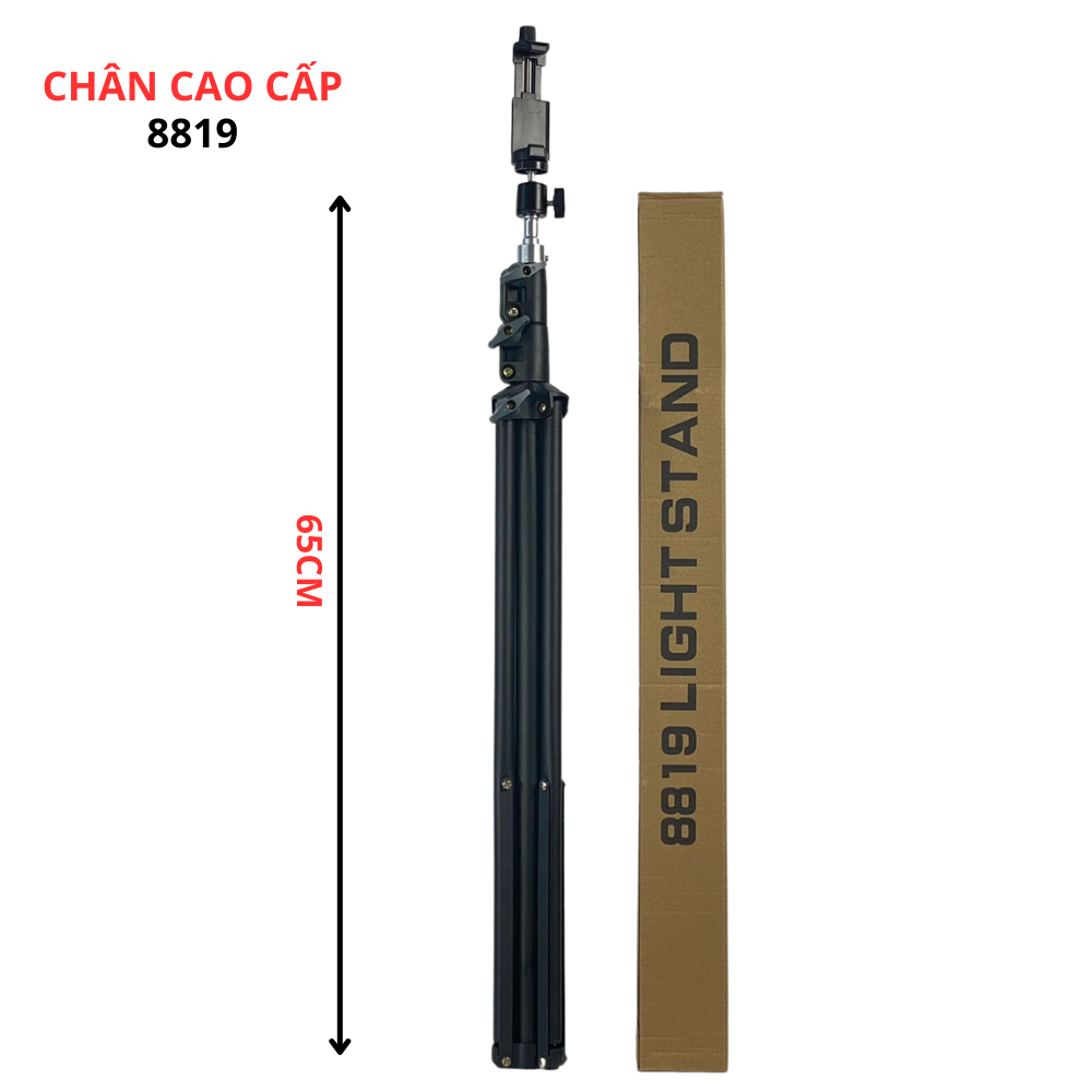 Cây Livestream Selfiecom - Hỗ trợ chụp ảnh, quay video, chơi tiktok, gắn đèn livestream - Tặng kèm remote bluetooth chụp ảnh- Hàng chính hãng