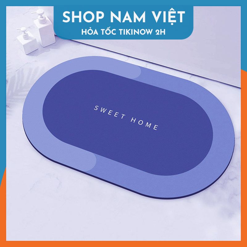 Thảm Lau Chân Silicon Siêu Mềm, Hút Nước, Chống Trơn Trượt