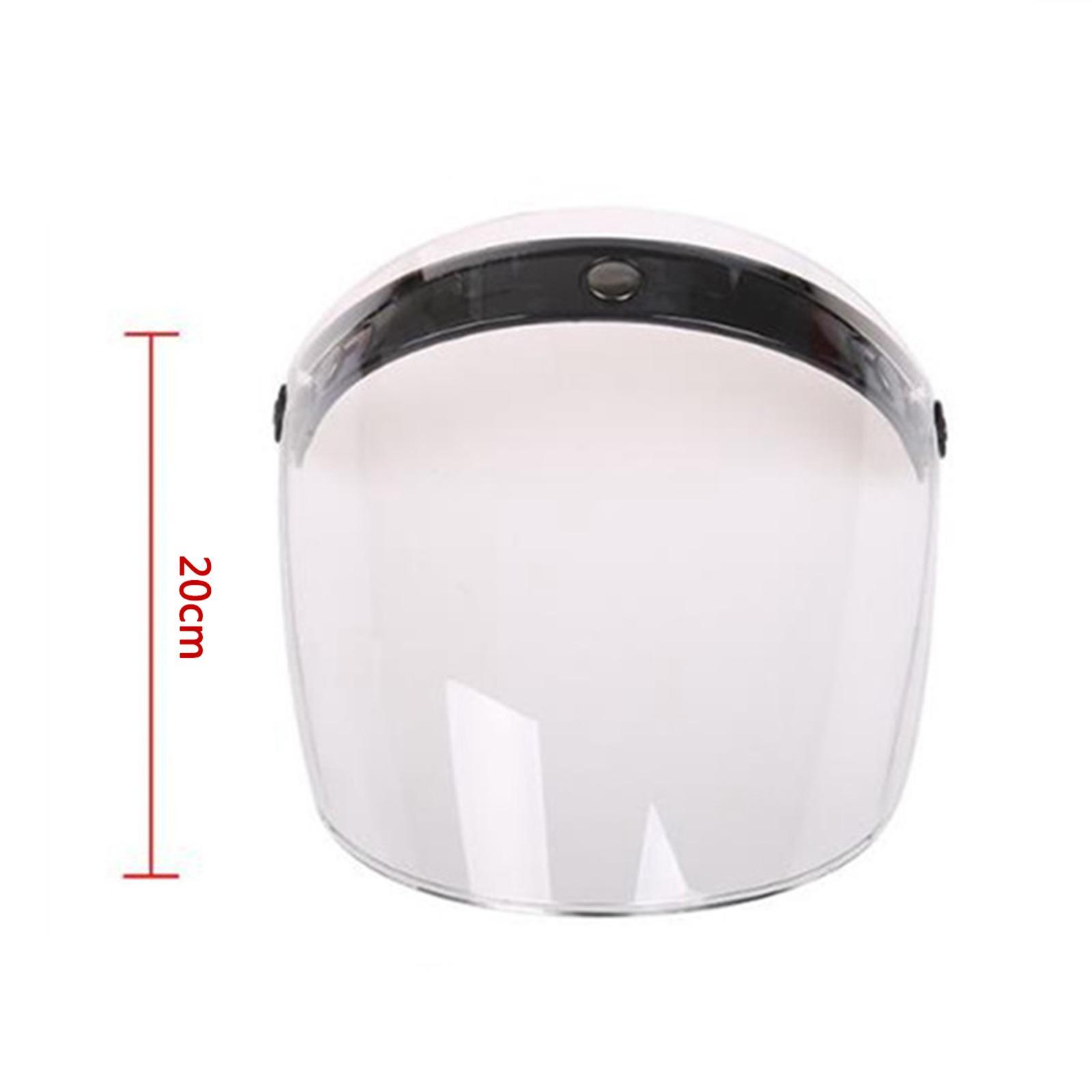 2X Open Face Wind Shield 3 Snaps Helmet Visor Wind Shield Lens Universal Clear