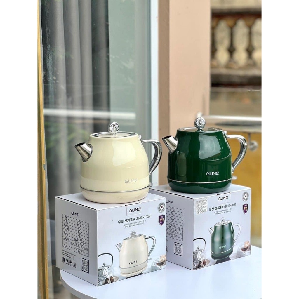 Ấm siêu tốc Sothing Gume GMEK-031 &amp; GMEK-032 công suất 1800w, dung tích 1,8l, đun nước nhanh sôi- Hàng chính hãng