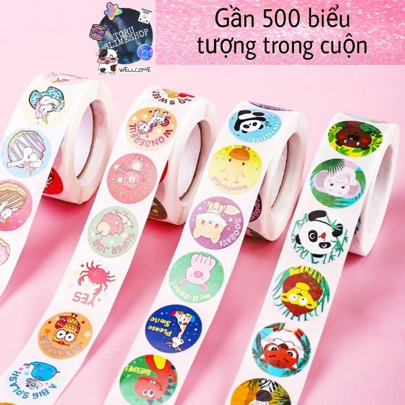 Sticker cuộn gần 500 hình dán đủ loại toru_slime