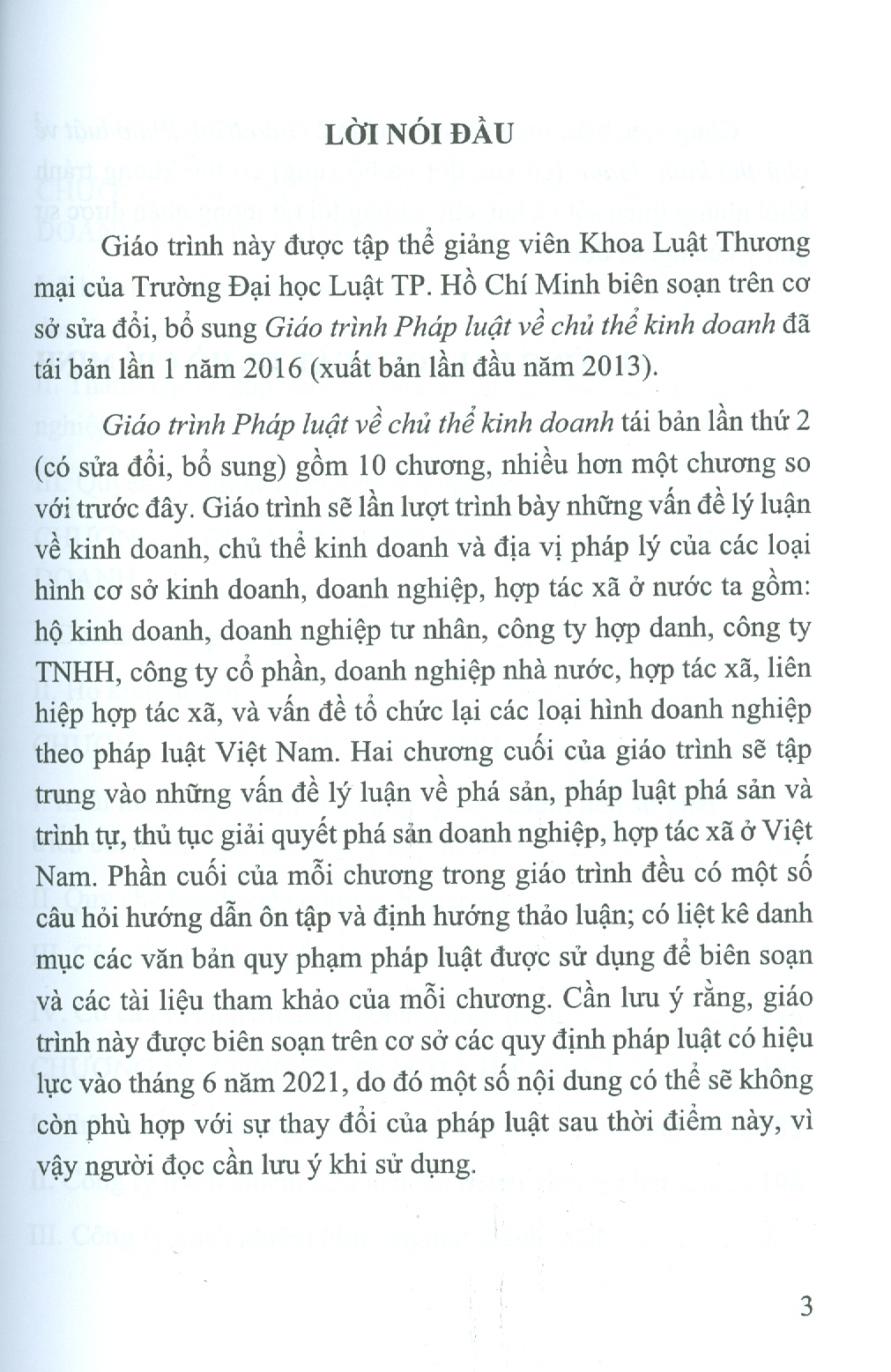 Giáo Trình PHÁP LUẬT CHỦ THỂ KINH DOANH (Tái bản lần thứ 3, có sửa đổi và bổ sung)