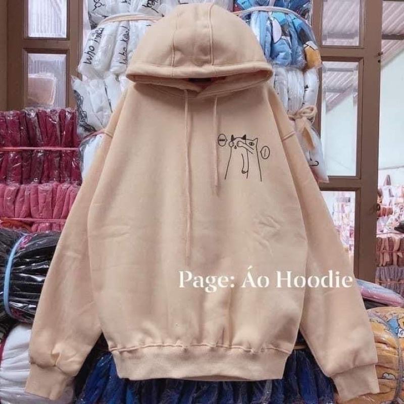 Áo hoodie logo 2 mèo bịt mắt TH6