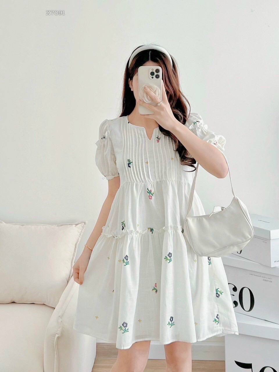 ĐẦM SUÔNG BABYDOLL FORM RỘNG BIG SIZE HOA FLORAL TAY NGẮN BỒNG VÁY XẾP LY ĐI BIỂN DẠO PHỐ DỰ TIỆC