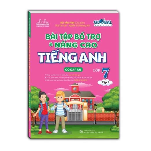 ` Sách - Combo Bài tập bổ trợ và nâng cao tiếng anh lớp 7 tập 1 + 2 (có đáp án) - GLOBAL SUCCESS