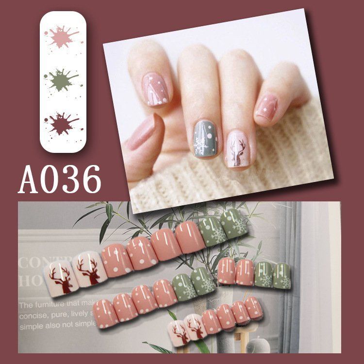 Móng tay giả, bộ 24 nail giả kiểu dáng thời trang phong cách MG11