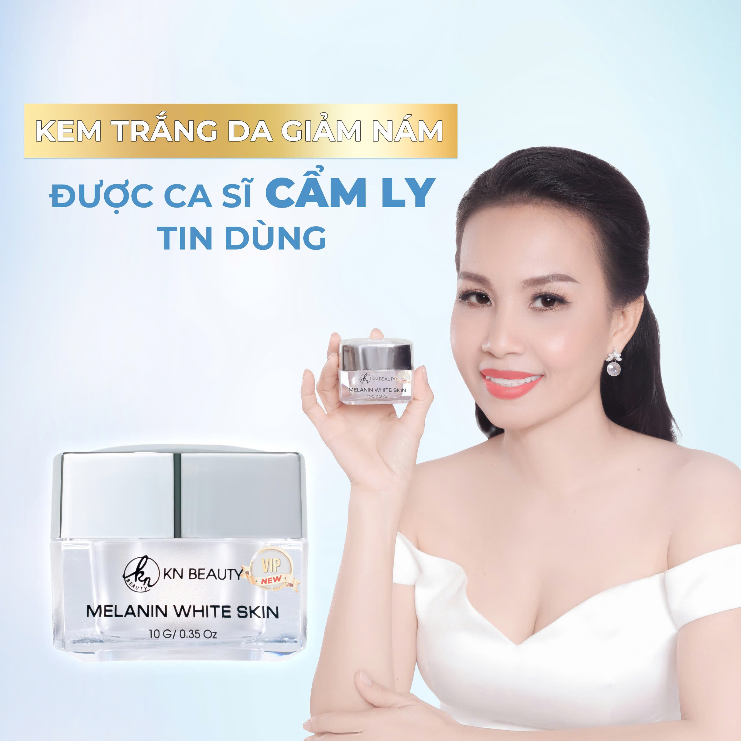 Kem Dưỡng Trắng Ngừa Nám MELANIN WHITE SKIN KN Beauty 10G