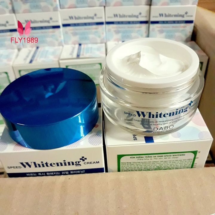 Kem dưỡng trắng da mặt Dabo Whitening Hàn quốc (50ml) Kèm 1 bông tẩy trang