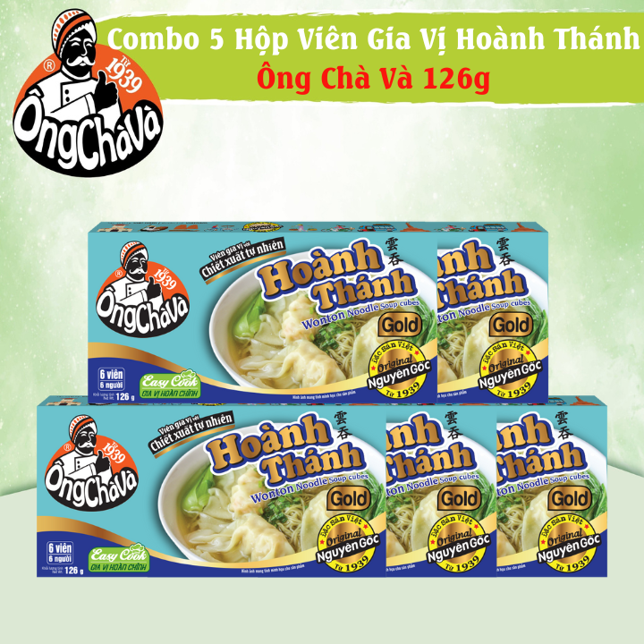 Combo 5 Hộp Viên Gia Vị Hoành Thánh Ông Chà Và 126gr