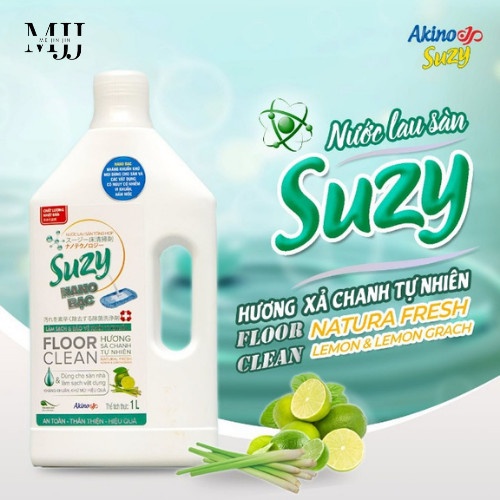 Nước lau sàn Nano bạc Suzy hương sả chanh 1L