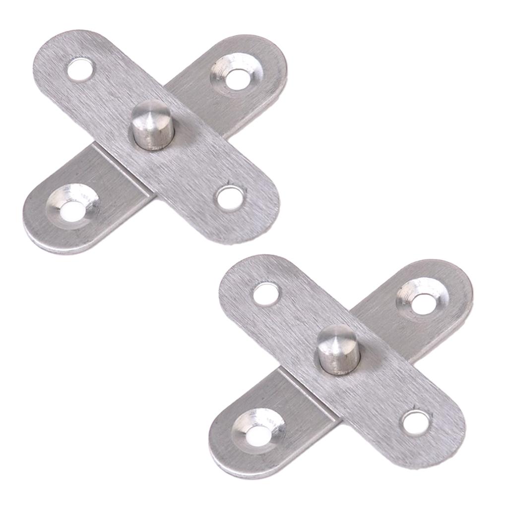 2Pcs Stainless Steel Concealed 360 Degree Rotary Hinge Revolving Door Hinge