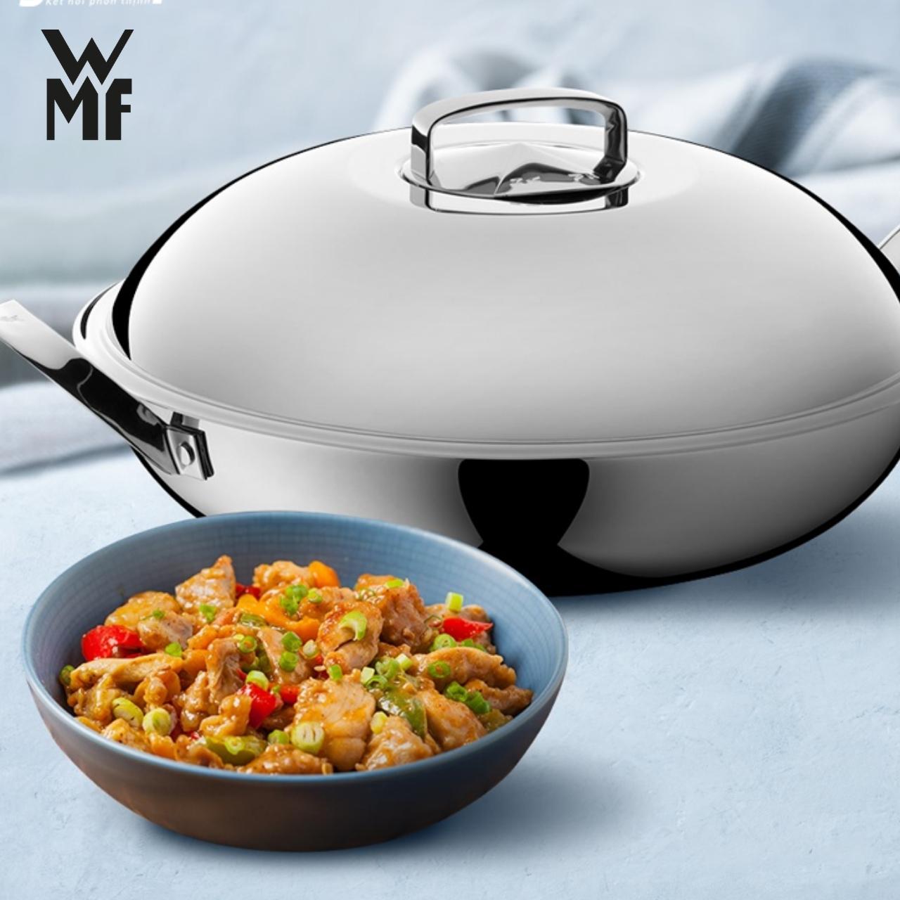 Chảo Sâu Lòng WMF CHINESE WOK 32cm Chất Liệu Thép Không Gỉ Cromargan, Hai Tay Cầm - 0795036040