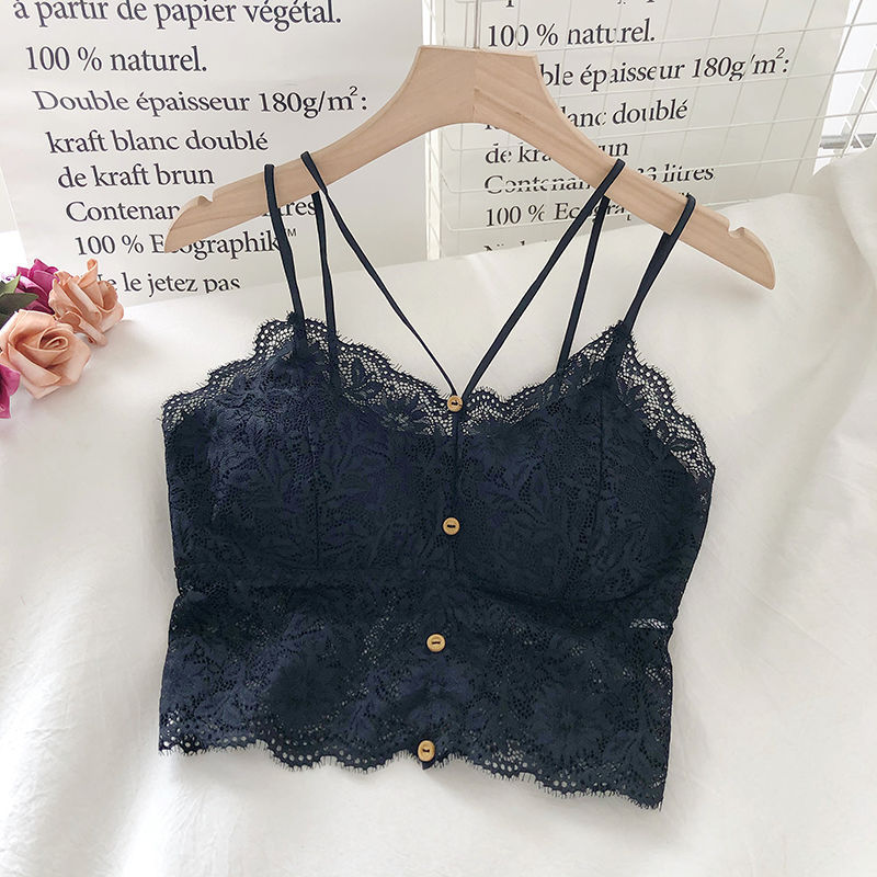 Áo Bra nữ ren tiểu thư gợi cảm cao cấp - Áo hai dây Croptop ren siêu mềm