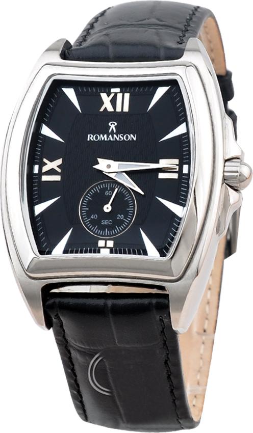 Đồng hồ nam dây da Romanson TL3598MWBK