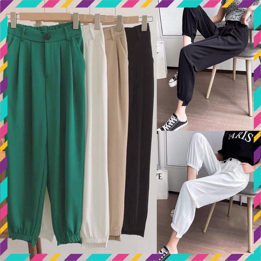 Quần baggy gấu lệch HOT TREND 2021 Quần jogger cá tính, năng động, trẻ trung cho mọi chị em