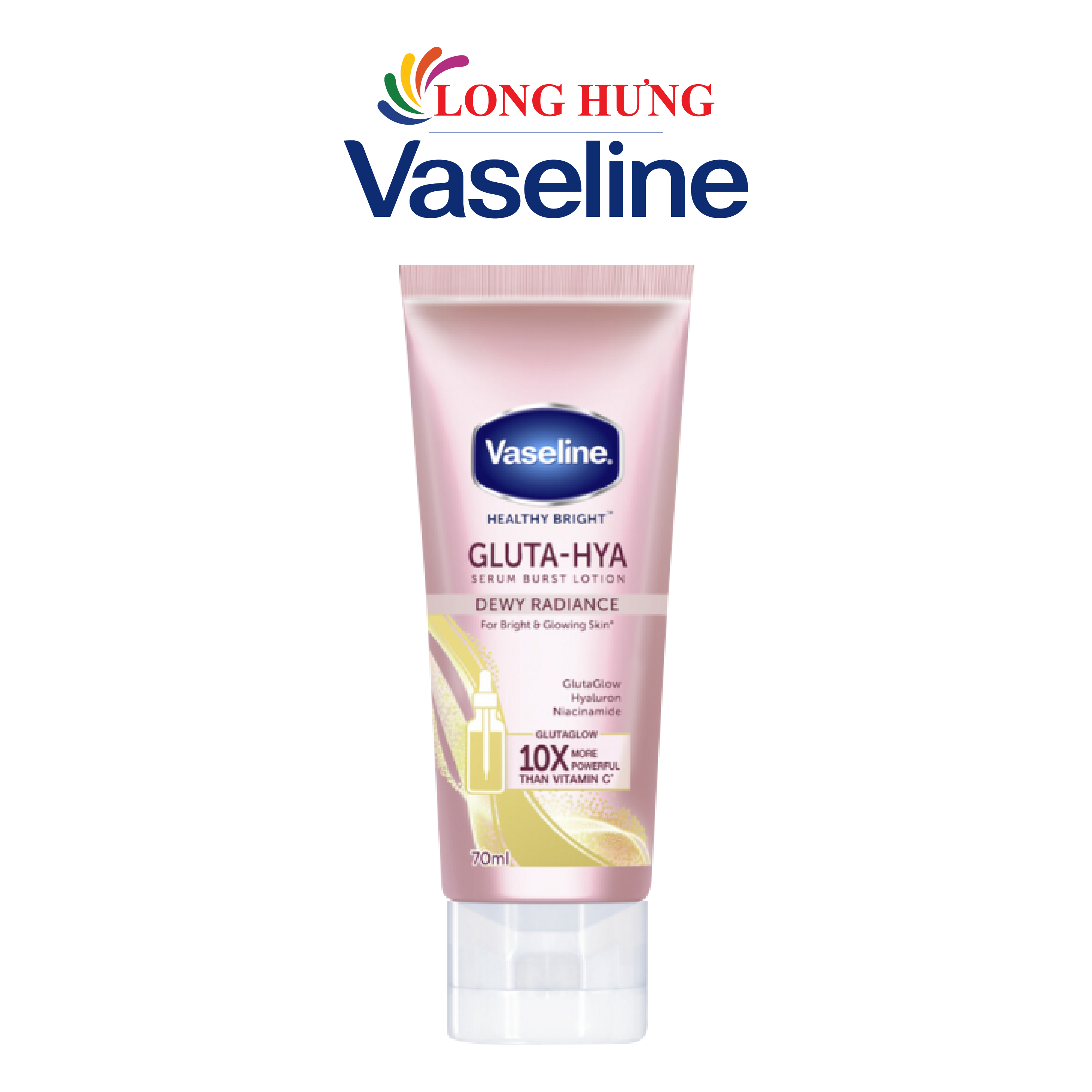 Sữa dưỡng thể ban đêm Vaseline Gluta-Hya Serum Burst Lotion Dewy Radiance (30ml/70ml/330ml) - Hàng chính hãng