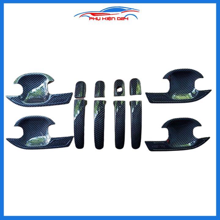 Ốp tay hõm Ranger 2016-2017-2018-2019-2020-2021 vân carbon/mạ crom/nhựa đen chống trầy bảo vệ cửa xe ô tô