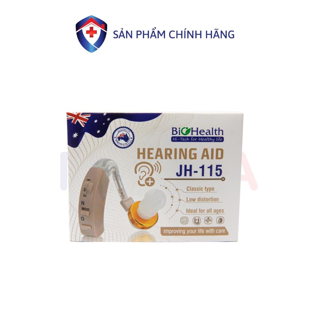 Máy trợ thính BioHealth JH-115 thiết kế không dây, bo tròn mềm mại, điều chỉnh mức độ đơn giản