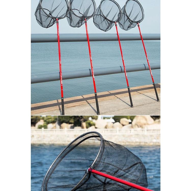 Vợt Vớt Cá Cacbon Cao Cấp Sanami Fishing Store -Vành tròn gấp gọn chuyên dụng câu đài câu đơn vợt vớt cá,vợt xúc cá