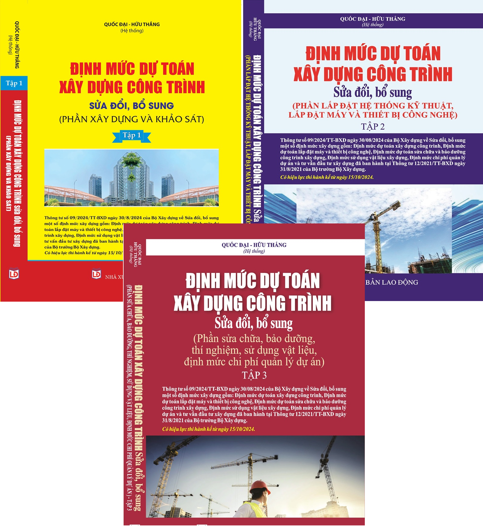 Combo 3 cuốn Định Mức Dự Toán Xây Dựng Công Trình Năm 2024