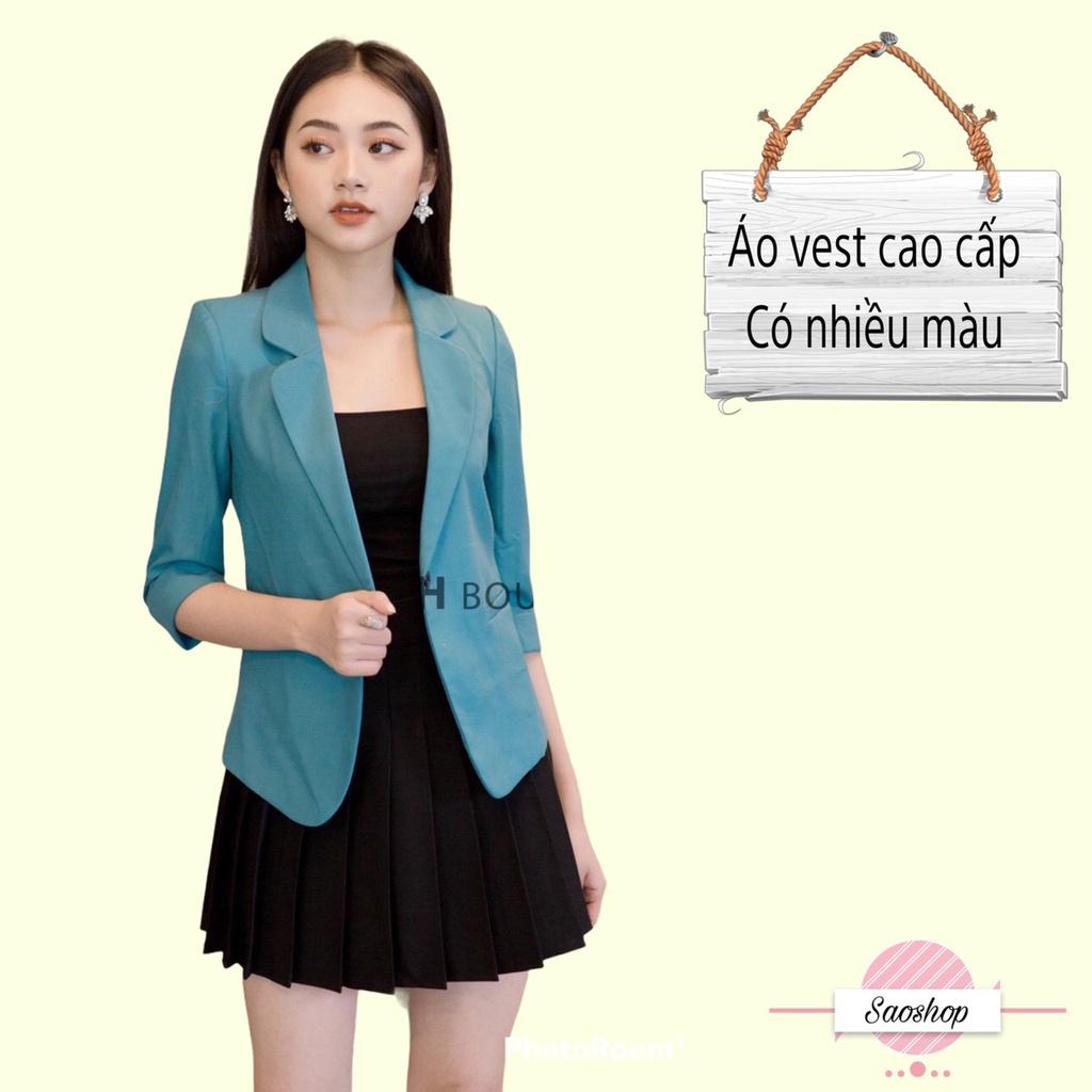 Áo Vest nữ công sở tay lỡ 1 lớp chất liệu vải mềm mịn cao cấp Mã AO03