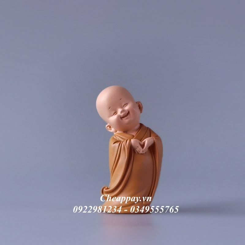 Size Đại - Bộ Tượng 3 Chú Tiểu Yêu Đời Bình An Vui Vẻ Dễ Thương