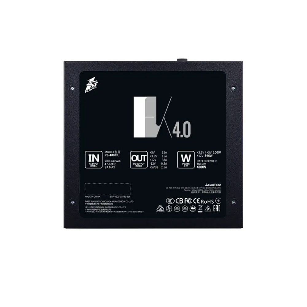 Nguồn Máy Tính FIRST PLAYER (1STPLAYER) FK-400-BK-EU 400W – Hàng Chính Hãng