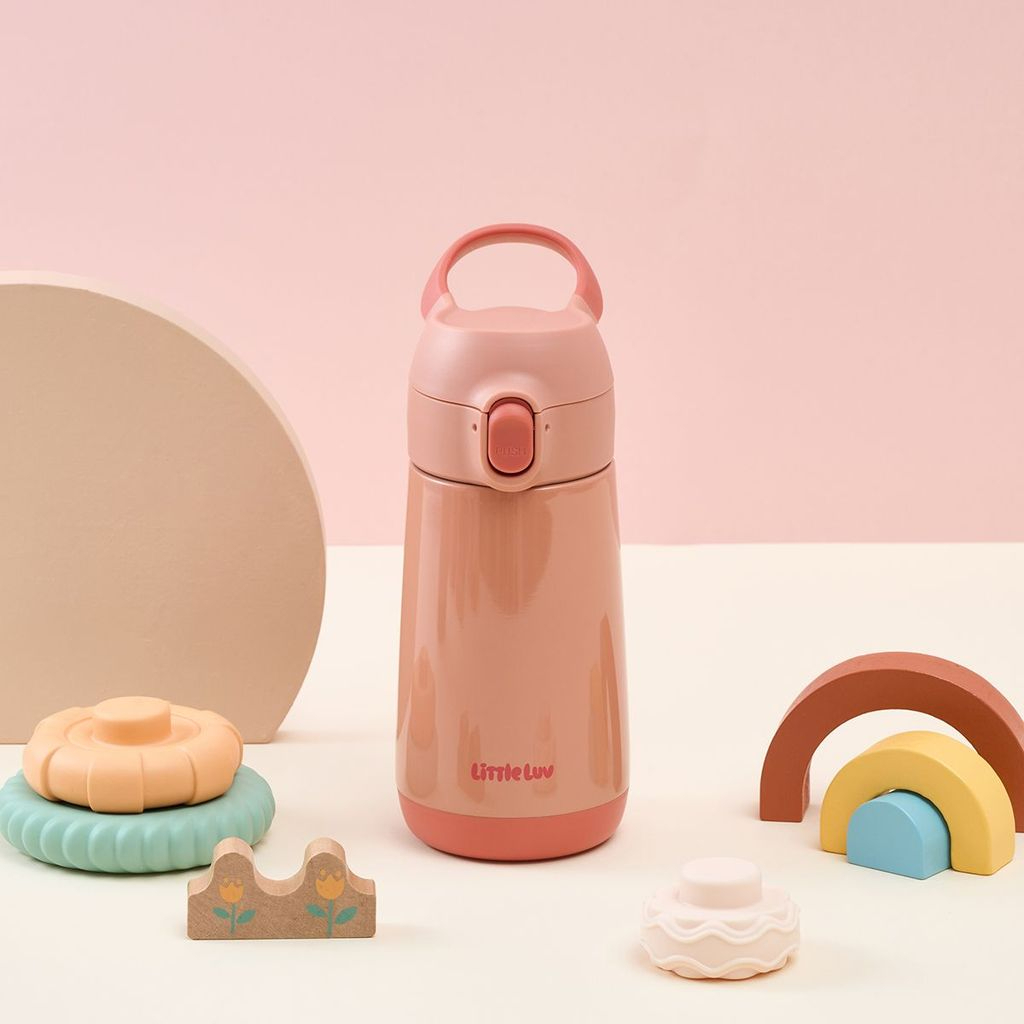 Bình Giữ Nhiệt Trẻ Em LocknLock Little Luv Switch Cap Tumbler LHC918 380ml, Hàng Chính Hãng - JoyMall