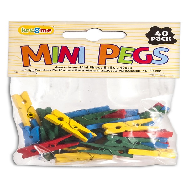 Kẹp gỗ thủ công nhỏ có màu Uncle Bills QC2704