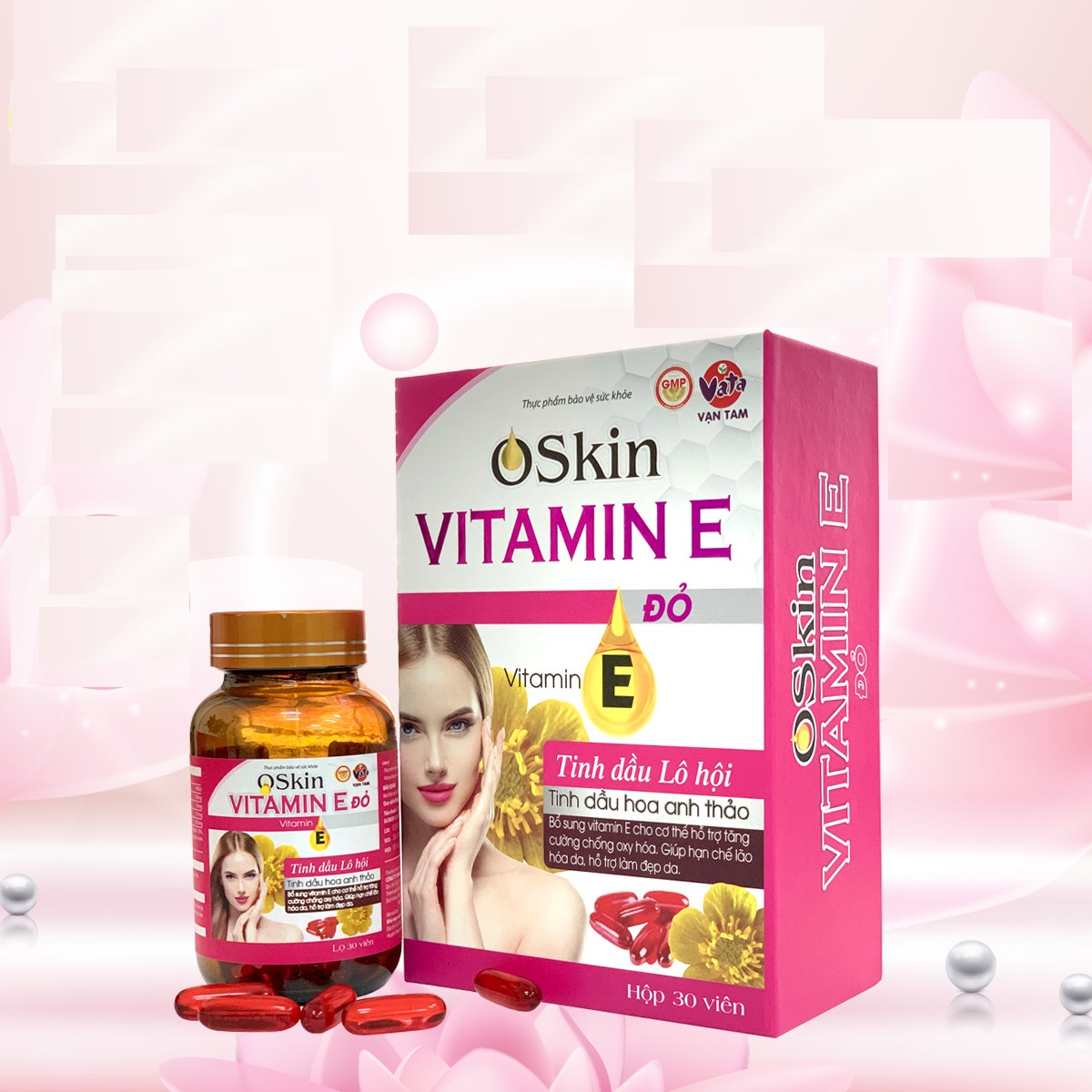 Viên Uống Oskin Vitamin E đỏ(Hộp 30 viên)