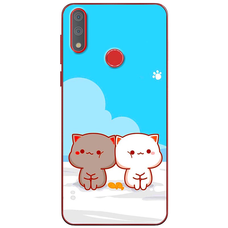 Ốp lưng dành cho Vsmart Star 3 mẫu Mèo mập nền xanh