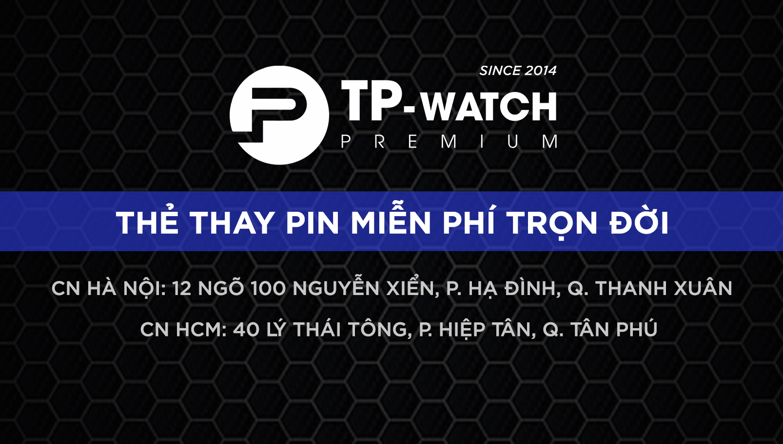 Thẻ Thay Pin Miễn Phí Trọn Đời tại TP-Watch | Battery Replacement Card