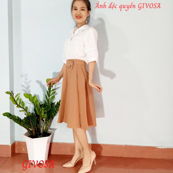 Chân váy Goness dáng xoè công sở chất vải cao cấp