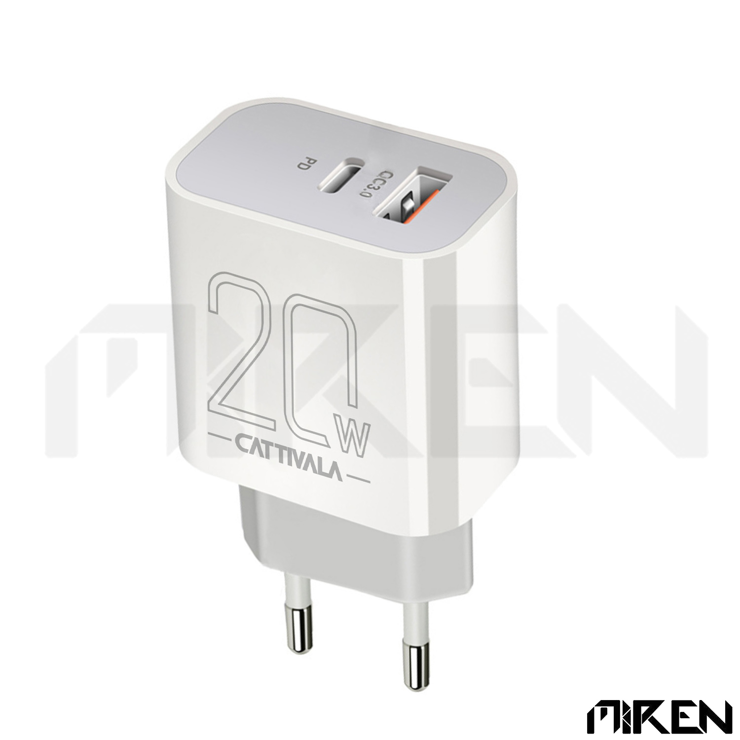 Cốc – Adapter Sạc Nhanh 2 Cổng Cattivala 20W Cao Cấp – Đa Năng – Tương Thích Đa Thiết Bị. Hàng Chính Hãng